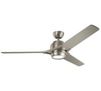 Casa Padrino Luxe Ventilateur de plafond Argent mat 152 x H. 46 cm - Ventilateur moderne à intensité variable avec éclairage LED et télécommande - Collection de luxe
