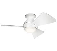 Casa Padrino Luxe Ventilateur de plafond Blanc mat 86 x H. 28 cm - Ventilateur moderne à intensité variable avec éclairage LED et télécommande - Collection de luxe