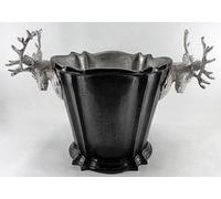 Casa Padrino Luxus Aluminium Weinkühler Noir / Argent Ø 24 x H. 24 cm - Hotel & Restaurant Accessoires