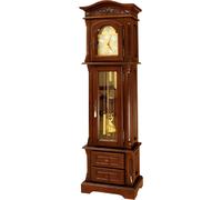 Casa Padrino Luxus Barock Standuhr Braun / Gold - Pendule en bois massif de style baroque - Meubles de luxe de style baroque - Meubles baroques - Noble et somptueux