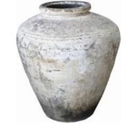 Casa Padrino Luxus Barock Terracotta Vase blanc antique Ø 35 x H. 88 cm - Vase de fleurs de style antique fait à la main - Pot de fleurs - Pot de plantes - Accessoires de décoration baroque - Décorati
