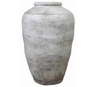 Casa Padrino Luxus Barock Terracotta Vase blanc antique Ø 45 x H. 147 cm - Vase de fleurs de style antique fait à la main - Pot de fleurs - Pot de plantes - Accessoires de décoration baroque - Décorat