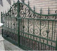 Casa Padrino Portail Art Nouveau Vert 336 x H. 206 cm - Portail à double battant - Portail métallique - Baroque & Art Nouveau Accessoires de jardin