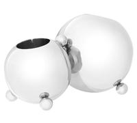 Casa Padrino Porte-bouteilles design en acier inoxydable Argent 45 x 25,5 x H. 25,5 cm - Porte-bouteilles pour 2 bouteilles - Accessoires de luxe