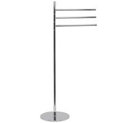 Casa Padrino Porte-serviettes de salle de bain de luxe Argent Ø 24 x 33,5 x H. 94 cm - Porte-serviettes en laiton sur pied - Meubles de salle de bain - Meubles d'hôtel - Qualité de luxe - Italy