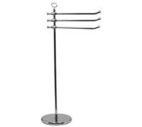 Casa Padrino Porte-serviettes de salle de bain de luxe Argent Ø 25 x 40 x H. 92,5 cm - Porte-serviettes en laiton sur pied - Meubles de salle de bain - Meubles d'hôtel - Qualité de luxe - Italy