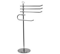 Casa Padrino Porte-serviettes de salle de bain de luxe Argent Ø 25 x 40 x H. 93 cm - Porte-serviettes en laiton sur pied - Meubles de salle de bain - Meubles d'hôtel - Qualité de luxe - Italy