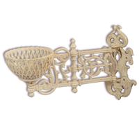 Casa Padrino Pot de fleurs Art Nouveau Support mural Crème antique 24,2 x 61,5 cm - Décoration Jardin & Terrasse