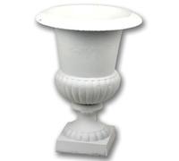 Casa Padrino Pot de fleurs baroque de jardin blanc H. 66,8 cm - Pot de plantes somptueux de style baroque - Accessoires de décoration baroques de jardin et de terrasse