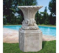 Casa Padrino Pot de fleurs baroque de luxe avec socle Gris H. 136 cm - Italy