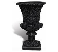 Casa Padrino - Pot de fleurs baroque de luxe, noir, Ø 49 x H 78 cm - Fabriqué en Italie
