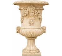 Casa Padrino Pot de fleurs décoratif baroque de luxe en céramique beige antique Ø 102 x H. 162 cm