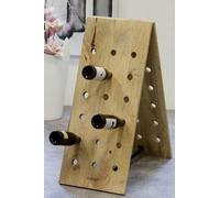 Casa Padrino Présentoir à bouteilles de champagne en bois de manguier - Présentoir à bouteilles de vin pour 36 bouteilles - Vin de champagne