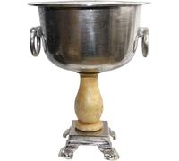 Casa Padrino Rafraîchisseur à vin avec socle en bois naturel Ø 35.5 x H. 45 cm - Hôtel & Restaurant Accessoires Porte-vin Rafraîchisseur à champagne