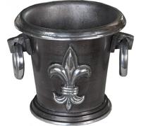 Casa Padrino Rafraîchisseur à vin baroque Argent antique H 19 cm, diamètre 22 cm - Porte-vin Hôtel Décoration