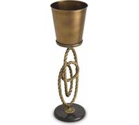 Casa Padrino Refroidisseur à vin de luxe avec support Laiton antique / Noir H. 80,5 cm