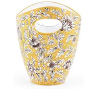 Casa Padrino Seau à glace en céramique de luxe Jaune / multicolore Ø 27 x H. 25 cm - Seau à glace fait main & peint à la main - Seau à vin - Seau à champagne - Seau à champagne - Qualité de luxe - Ita