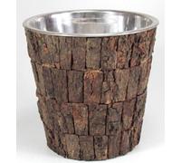 Casa Padrino Seau à vin de luxe Argent / Marron Ø 22 x H. 21 cm - Hôtel & Restaurant Accessoires