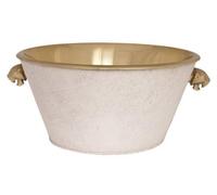 Casa Padrino Seau à vin de luxe laiton / blanc Ø 46 x H. 22 cm - Accessoires gastronomiques