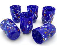 Casa Padrino Set de 6 verres à eau en cristal de Murano Ø 8 x h. 12 cm - Italy