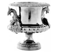 Casa Padrino Style antique Vase de fleurs baroque argenté antique - Pot de plantes - Décoration d'hôtel - Pot de fleurs