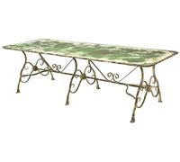 Casa Padrino Table de jardin Art Nouveau Vert antique 250 x 90 x H. 75 cm - Meuble de jardin Art Nouveau BW F !!!