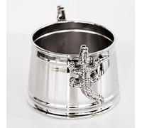 Casa Padrino Table Porte-bouteilles de vin Hauteur avec alligator - Seau à vin nickelé Porte-bouteilles de vin Refroidisseur de vin Porte-bouteilles crocodile