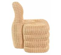 Casa Padrino Tabouret de luxe en rotin naturel H. 77 cm - Meubles de salon et d'hôtel