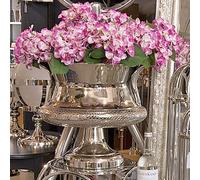 Casa Padrino Vase à fleurs baroque Cobra laiton nickelé - Pot à plantes - Décoration d'hôtel - Pot à fleurs