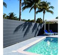casa.pro Brise-Vue en PVC Cefalu avec Traverse de Renfort Résistant aux UV et aux Intempéries Longueur Découpable Cache Balcon Extérieur pour Jardin Terrasse 120 x 300 cm 16 mm Anthracite