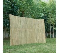 casa.pro Canisse en Bambou Brise-Vue Naturel Occultant pour Jardin Terrasse Balcon Protection Contre Vent Soleil Clôture Décorative Séparation Résistant Facile à Installer 200 x 500 cm Naturel