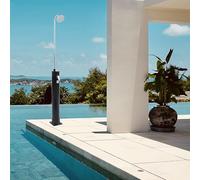 casa.pro Douche Solaire de Jardin Extérieure Réservoir d'Eau 18L avec Pommeau de Douche Pivotant Température Réglable Max. 60°C sans Raccordement Électrique Économie d'Énergie Résistant Jardin Piscine