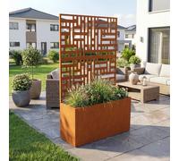 casa.pro Jardinière Brise-Vue Bernalda 146 x 83 x 31 cm Rouille