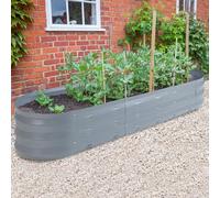 casa.pro Jardinière Surélevée Grande Taille Lit Surélevé Bac à Fleurs Carré Potager Haute Parterre de Jardin Bac de Plantation Extérieur Terrasse Balcon Acier Galvanisé 171 x 50 x 25 cm Anthracite