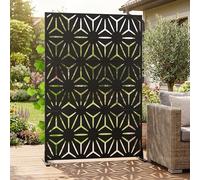 casa.pro Paravent Kilsturd Cloison de Séparation 180 x 120 x 40 cm Clôture Décorative Esthétique pour Extérieur et Intérieur Délimitation d'Espaces Jardin Terasse Acier Noir