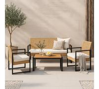 Ensemble de meubles de jardin 'Calciano' 4 pièces comprenant une table, un banc, 2 chaises