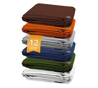 casa pura Bache de Protection Imperméable - Bache Haute Densité 140g/m² | Polyéthylène Tissé & Doublement Laminé | 100% imperméable & Anti-UV | Blanc - 2x3m