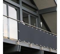 Balcon Brise-Vue PVC Extra Opaque Habillage pour Balcon 90x600 CM Top