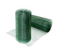 casa pura Grillage Métallique revêtu de vert - Treillis Robuste pour Volières, Vignobles et Clôtures - Maillage Carré 12,7 mm, Fil 1 mm, Anti-Rouille (H100 cm x L5 m)