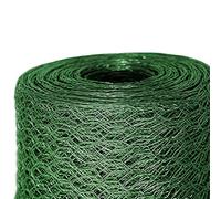casa pura Grillage Poule Vert | Jardin, Balcon, Animaux | Triple Torsion, Grillage Hexagonal | Plusieurs Tailles | Maille 25MM - Hauteur 50cm x 10m (L)