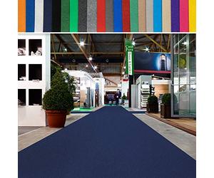 casa pura | Hollywood | Tapis de Mariage, Cérémonie et Événement | Jusqu'à 40 m de Longueur | Feutre aiguilleté | Protection Anti Incendie, antidérapant | Bleu foncé, 1 m x 35 m