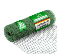 casa pura| Rouleau Grillage Triple Torsion - Maille Fine Hexagonal - Idéal pour protéger Votre Jardin/Vos Animaux, Lapins et Poules | 13 mm Maille | 50 cm x 10 m, Vert