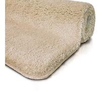 casa pura - Tapis de Bain Ultra-Doux Dos antidérapant - Tapis de Douche Anti-moisissure - Tapis Salle de Bain Absorbant et Moelleux - Paillasson en Microfibre Lavable - Sky, 80 x 150 cm Beige