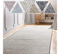 casa pura Tapis de Couloir en Velour Sundae Ultra Doux, Résistant pour Salon Bureau Chambre - Carpette Shaggy Antidérapant Convient à l'usage intensif Durable,Tapis Gris Argenté, 80x400 cm