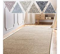 casa pura Tapis de Couloir en Velour Sundae Ultra Doux, Résistant pour Salon Bureau Chambre - Carpette Shaggy Antidérapant Convient à l'usage intensif Durable,Tapis Beige, 80x350 cm