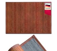 casa pura Tapis de Cuisine en Bambou hypoallergénique,idéal pour Salle de Bain,Salon,Corridor,Couloir, 17 mm d'épaisseur,Dos en Feutrine avec Picots antidérapant (Marron/Rouge, 120 x 180 cm)