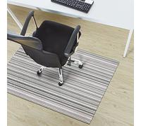 casa pura Tapis Protège-Sol Design - Structure Tissé | Protection Sol Durs : Parquet etc. | Bureau, Chambre, Salon | 120x90cm, Gris Rayé - Bologna