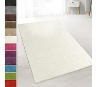 casa pura Tapis Shaggy Barcelona (Crème, 100 x 250 cm) | Tapis à poils longs doux en polypropylène avec dos antidérapant