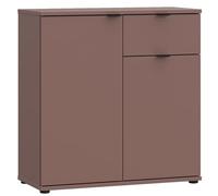 CASA Vital Ganymede 222 Commode 80 x 34 x 82 cm, Meuble de Salon et de Chambre à Coucher, Armoire de Rangement, 1 Armoire intérieure avec étagère, 1 tiroir, Portes battantes, Pieds en Plastique Noirs