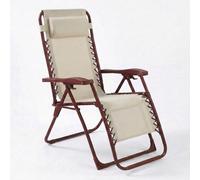 CASABEL chaise pliante Zéro Gravité Terracotta, fauteuil extérieur inclinable et confortable, Acier et toile Textilene résistante